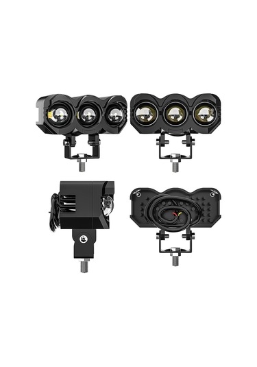 Hallow-2 Adet Motosiklet Işık Led Spot Çift Renkli Yüksek/düşük Lmk00328