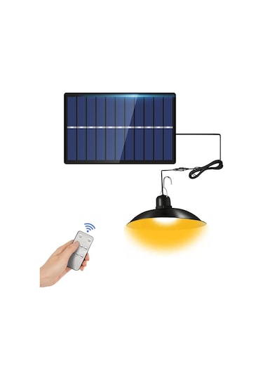 Sones Ip65 Su Geçirmez Dış Mekan Güneş Enerjili Led Ampul Avize İç Mekan Işıkları, Özellikler: Uzaktan Kumandalı Tek Sıcak Işık
