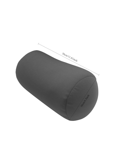 Cushie Yastıklar Mikro Boncuklu Silindir Yumuşak/esnek/son Derece Rahat Rulo Yastık Gri