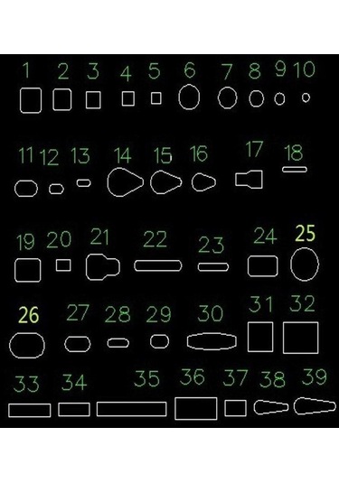 Trendooze Homyl Deri El Sanatları Seti - 39 Şekil Delik İçi Siyah Siyah