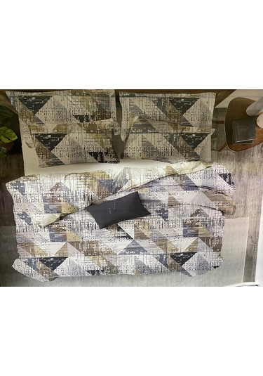 Desenli Tek Kişilik Nevresim Takımı Mavi