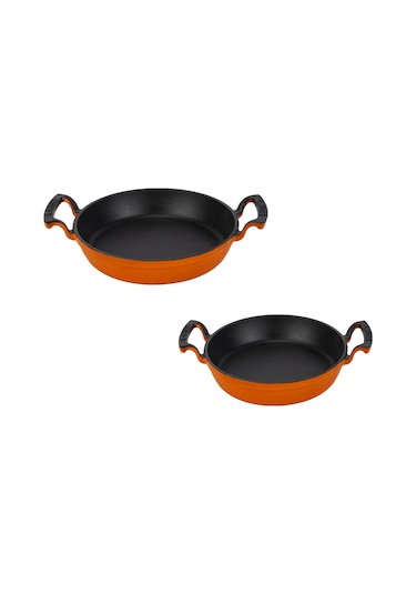 Ikili Sahan Set (16 Cm+ 20 Cm) Turuncu
