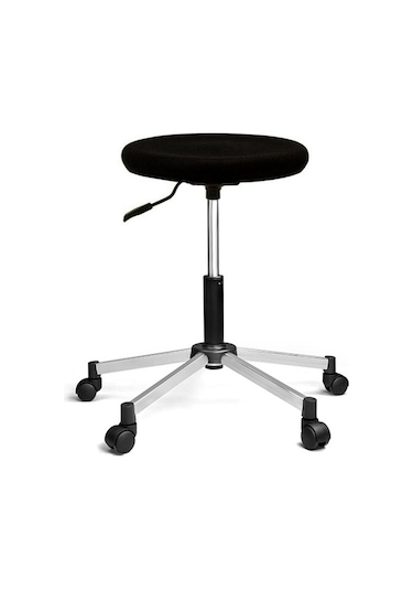 Türksit Amortisörlü Tabure Dökme Sünger File Metalik Gri Boyalı Ayak Siyah