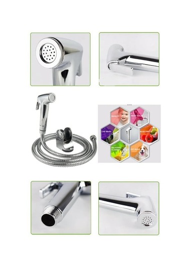 Spiralli Taharet Musluğu Taharetmatik Tabancalı Set Bas Çek