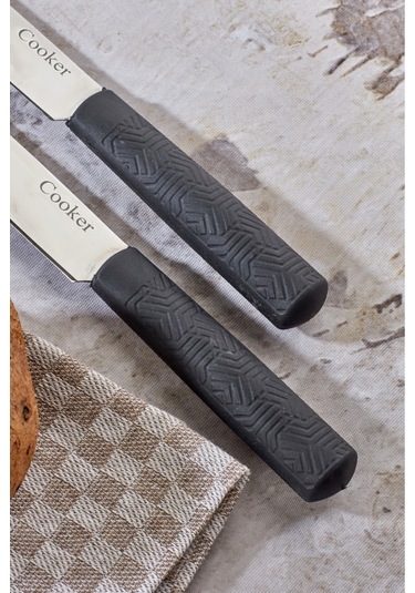 Cooker Lüx Model Paslanmaz Çelik Doğrama Bıçağı Siyah Ckr3325 1 Adet Çelik