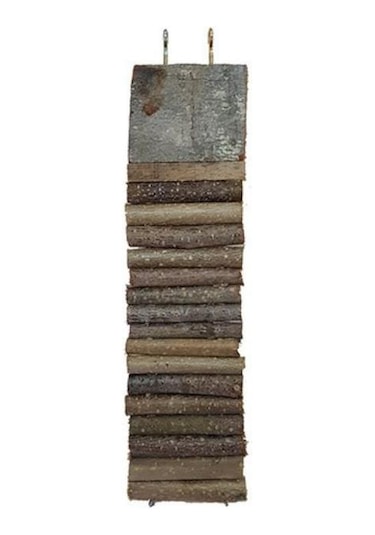 Eurogold Doğal Ahşap Kemirgen Merdiveni Tek Platformlu 7x30 Cm