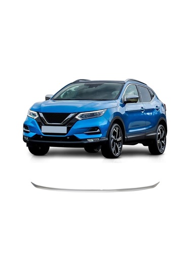 Nissan Qashqai Uyumlu 2017-2021 Krom Ön Tampon Çıtası Paslanmaz Çelik