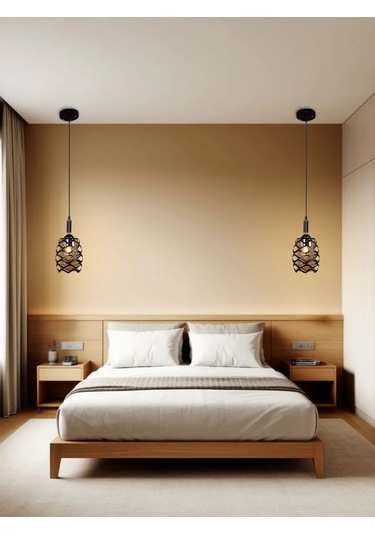 Reluce Oturma Odası, Yatak Odası, Mutfak İçin Loft Tarzı Tavan Avizesi 435740001 Siyah