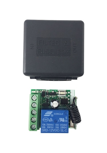 Rf Uzaktan Kumandalı 433mhz Röle Kartı 12/24v 2 Kumanda