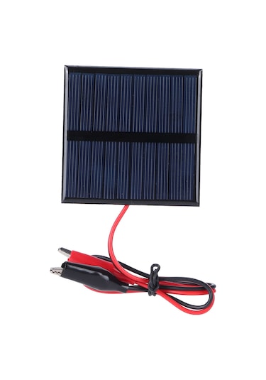 Hangfox 0.7w 5v Polikristal Güneş Paneli - 3.7v-5v Pil Şarjı İçin, Ev Projeleri Ve Bilimsel Çalışmalar İçin Uygun Depolama Fonksiyonu Yok