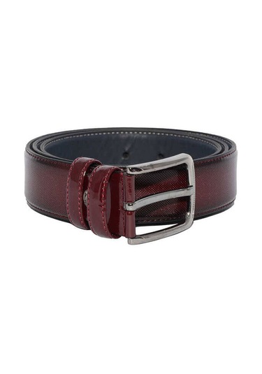 3.5 Cm Tokalı Rugan Suni Deri Desenli Model Klasik Erkek Kemer Bordo Bordo