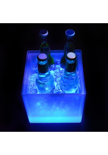 Homyl 3.5l Çift Katmanlı Buz Kovası Şarj Edilebilir Şarap Mavi1 Çok Renkli