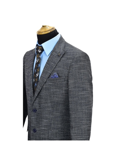Erkek Kumaş Takım Elbise Yelekli Çift Yırtmaçlı 777-200 Bgl-St02023 001