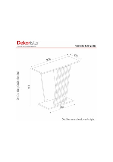 Dekorister Gravity Dresuar Siyah - Traverten Siyah Mermer