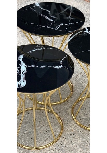 ZİGON BRC KUM SAATİ SİYAH Mermer Desen Metal transmisyon Çelik GOLD Renk Kaplama El Yapım