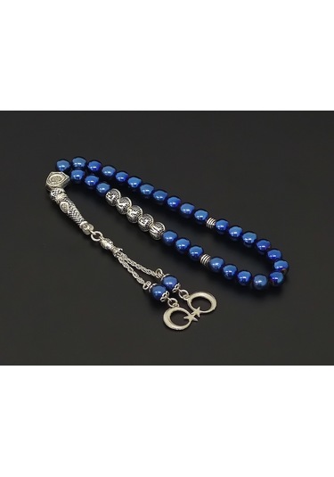 Tesbihsakarya Isimli - Kişiye Özel - Mavi Hematit - Doğaltaş Tesbih - 8Mm Küre