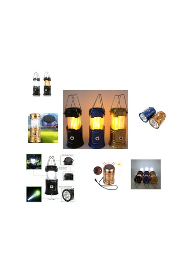 Periboia Solar Şarj Edilebilir Çok Fonksiyonlu Kamp Lambası Işıld Karışık/çok Renkli Çok Renkli