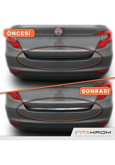 intakrom Fiat Egea Krom Bagaj Alt Çıtası 2015 Üzeri Sedan