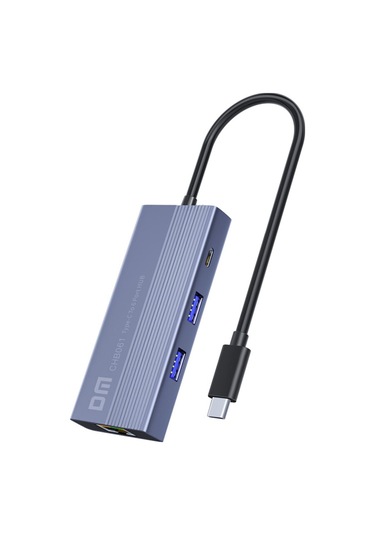 Dm Chb061 Type-c To 4k Hdmı 3 Usb3.0 Gigabit Ethernet Pd 60w Çoklayıcı Hub