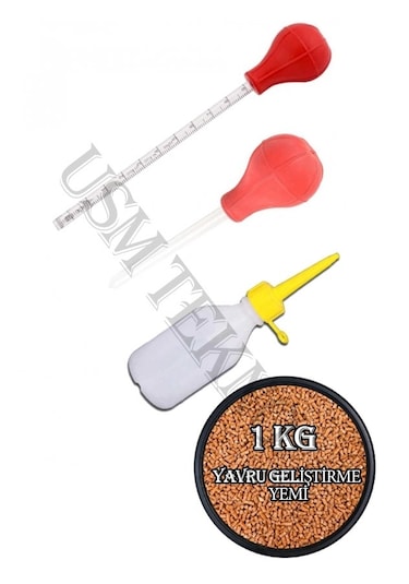 Usmtekno Güvercin Besleme Pompası Ve Palet Yemi 4 Lüset Karışık Renkli