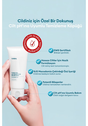 Kundal Pure Cica Ph Balancing Micro Deep Cleansing Foam 150 ML