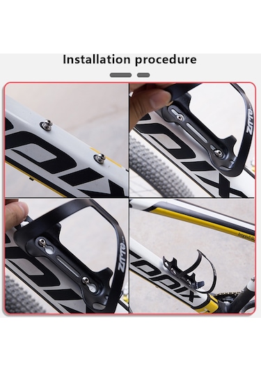 Ztto W316 Alüminyum Alaşımlı Bisiklet Şişe Tutucu Yol Bisikleti Su Şişesi Kafesi Braketi - Siyah