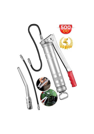 Yüksek Basınçlı  Gres Yağ Pompası 500 Cc Büyük Boy Demir Hortum