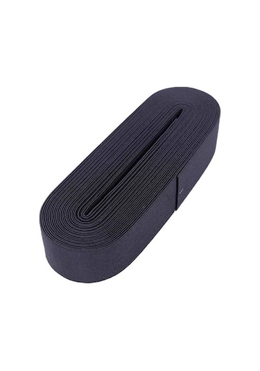 Siyah - 4cm Paça Lastik Yassı Geniş 10mt. 5332