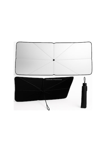 Katlanabilir Şemsiye Tipi Güneşlik 140x80 Cm Uv Koruma Isı Yalıtımı Kolay Kurulum