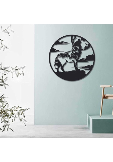 Kurt Figürlü Ahşap Mdf Dekoratif Duvar Tablosu Duvar Dekoru 3mm 30 x 30