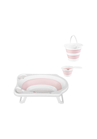 Hobby Life Katlanabilir Bebek Küvet Seti Pembe