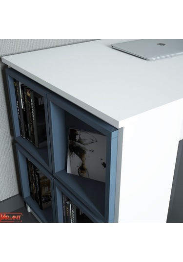 Variant Variant Box Çalışma Masası - Beyaz / Mavi Beyaz