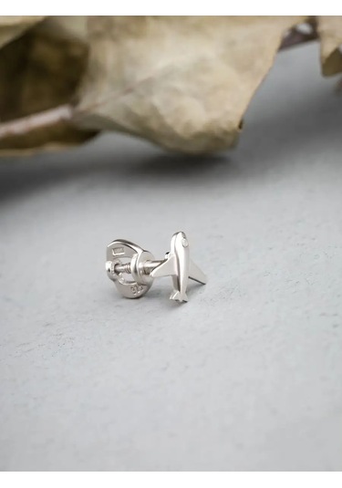 925 Lıght Tek Küpe Gümüş Çivili Uçak 97851997 Diğer