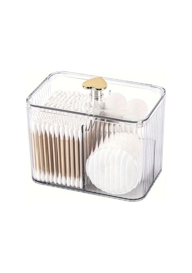 Xuweiwei Transparent Üç Bölmeli Kozmetik Saklama Dispanseri Multifonksiyonel Organizer Şeffaf