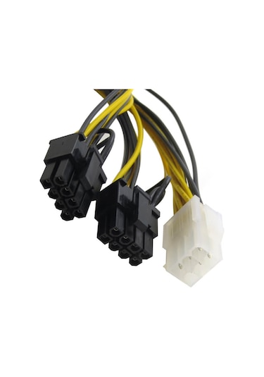 6 Pin To 2 X 8 Pin Pci-E Ekran Kartı Power Çevirici Bakır  Kablo