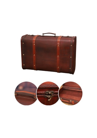 Sones Ahşap Taşınabilir Sertifika Çeşitli Eşyalar Depolama Kutusu Fotoğraf Stüdyosu Çekim Aksesuarları, Şartname: 1622-01 Kırmızı Phnom Penh Küçük