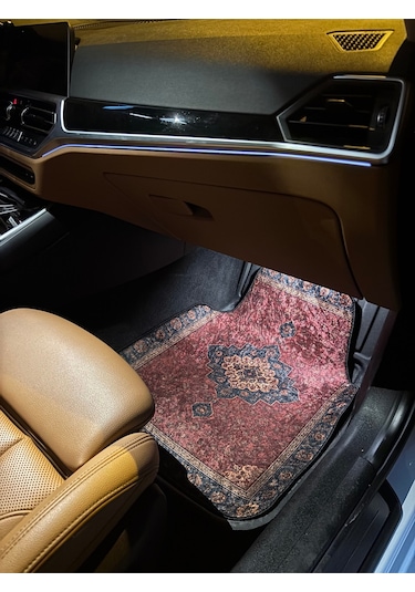 Tüm Araçlara Uyumlu Türk Motif Dekorlu Oto Halı Paspas