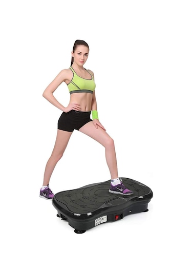 Relax Vibro Vibration Plate Egzersiz Ve Titreşimli Basen Karın Kol Bacak Spor Aleti Siyah