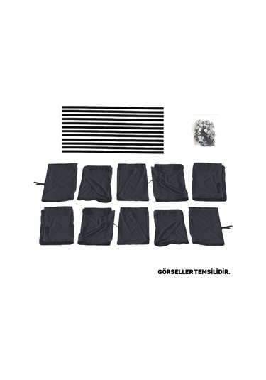 Pandami Volkswagen Crafter 2. Nesil Orta Şase 2018+ Uyumlu Füme Raylı Oto Perde Takımı