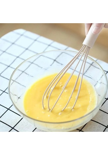 Soulader 6 Inç Silikon Çırpma Teli Manuel Yumurta Çırpıcı Süt Köpürtücü Kaymayan Dip Ve Kolay Temizlenen Yüzeyi İle Pratik Mutfak Aleti Pişirme Ve Fırın İçin Ideal Diğer