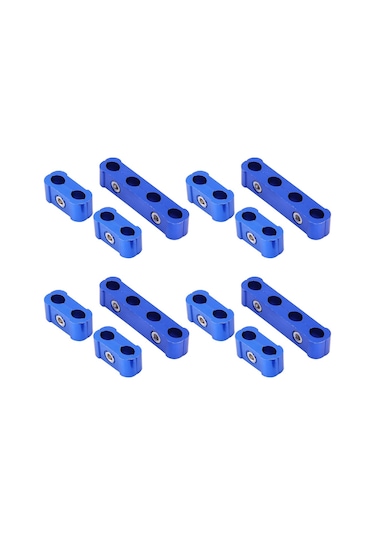 Konesam 12 Adet Mavi Aluminyum İğne Tel Ayırıcı - 8mm, 9mm, 10mm Uyumlu - Motor Telini Düzenleyen Ve Düzenleyen Parçalar
