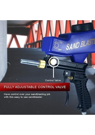 Pazly Yerçekimi Taşınabilir Kumlama Tabancası Havalı Patlatma Pas Mavi Makinesi Jms Cihazı Ayarlanabilir