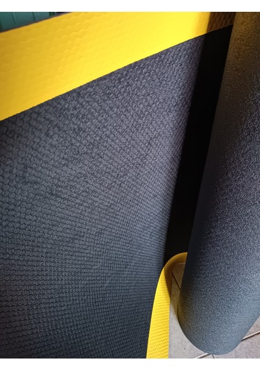 2 Mm 10 Kv Siyah İkaz Şeritli İzole Halı 100x90