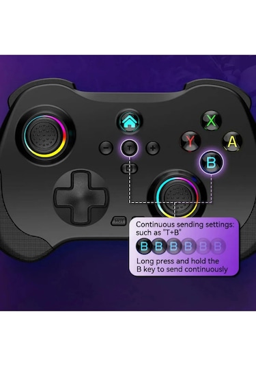 Lobo Rgbwireless Control 9.nesil Gamepad Kablosuz For Nintendo Switch Ps3-ps4-android-Apple Uyumlu iOS