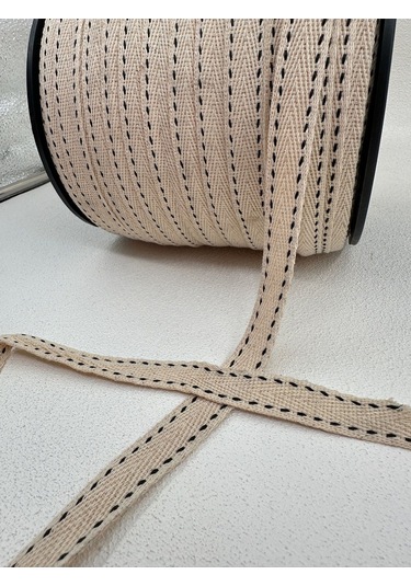 Paşateks 1.5 Cm Balıksırtı Şerit-5 Metre-açık Bej