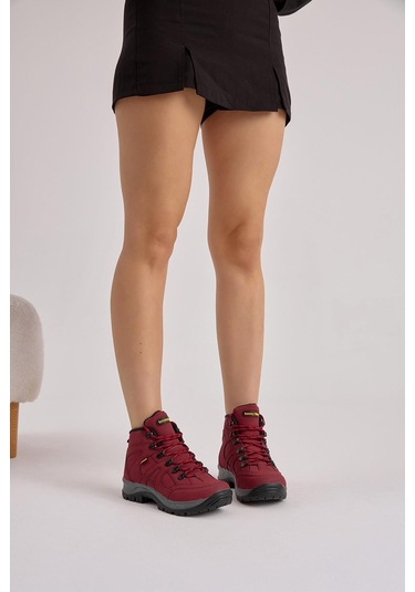 Rahat Kalıp Bağcıklı Unisex Bordo Trekking Bot V2rts-0 Bordo
