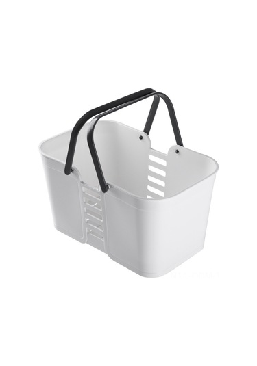 Qingmipy Büyük Kapasiteli Plastik Banyo Organizer: Yüksek Kaliteli, Süzgeçli, Taşınabilir, Kare Şekilli, Ev İçi Çeşitli Çeşitli Eşyalar İçin Depolama Sepeti Büyük Beyaz Diğer