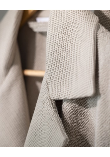 Carole Unisex %100 Pamuk Bornoz Set - Bej - Lüks Koleksiyon Ekru