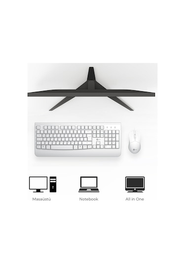 Lecoo CM105 USB Kablolu Türkçe Q Klavye & Mouse Set