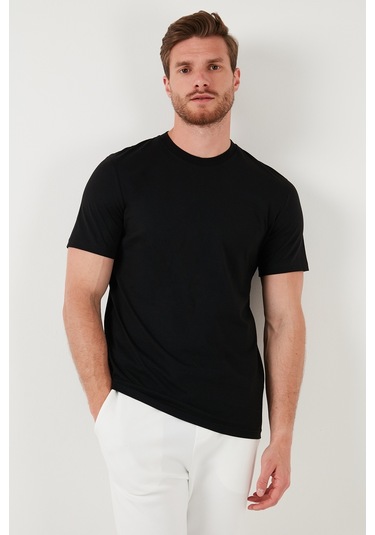 Buratti Pamuklu Regular Fit 2'Li Basic Erkek T Shirt 59020202 Siyah-Siyah